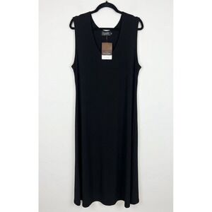 NWT Simpli Grand 3X Black Tank Dress Resort Canada Casual Jersey Plus Size $200